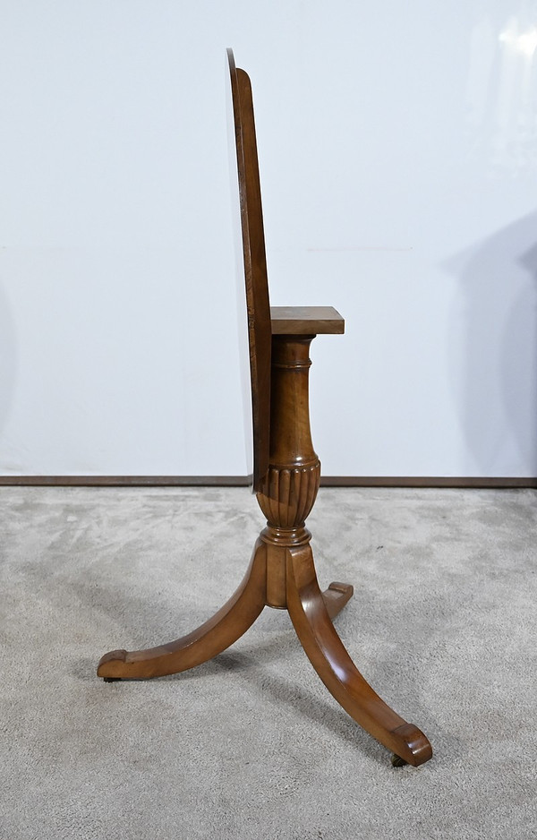 Tripod Pedestal Table in Solid Walnut, Restoration Period - Early 19th Century