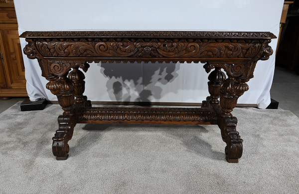 Desk table in the Gothic Renaissance style - Late 19th century