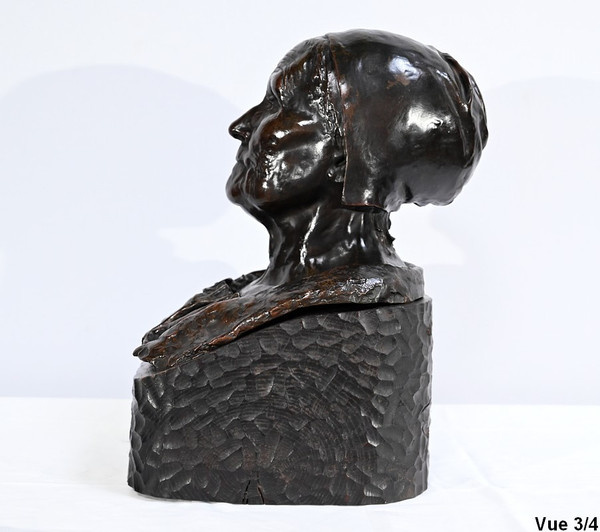 Important Bust of Bretonne in Bronze, signed G.Demée - Late 19th century