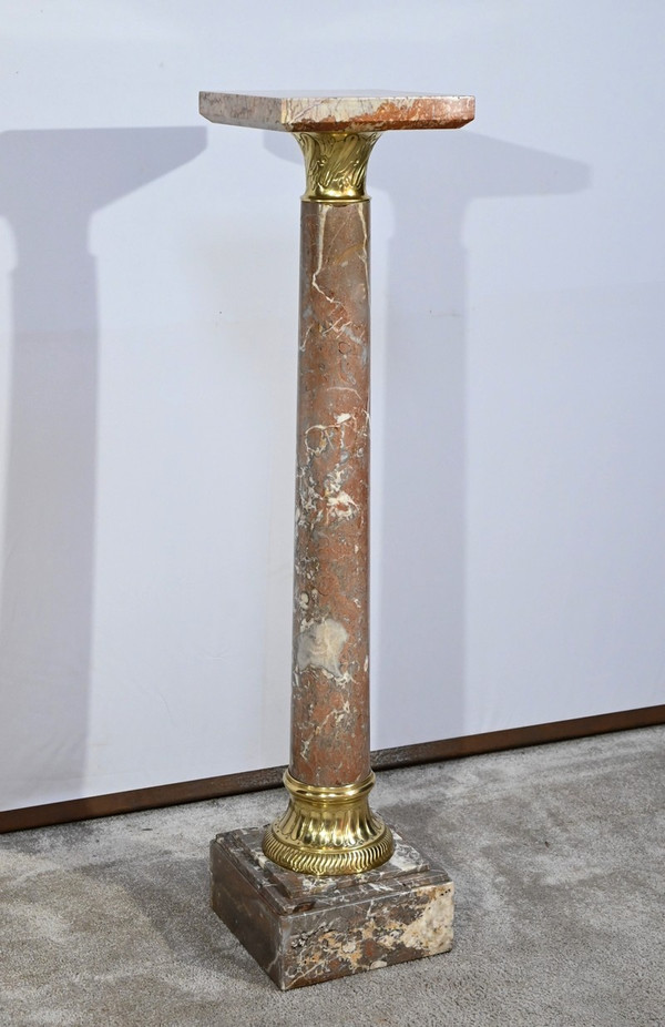 Marble Column With Swivel Tray - Late 19th Century