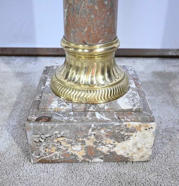 Marble Column With Swivel Tray - Late 19th Century