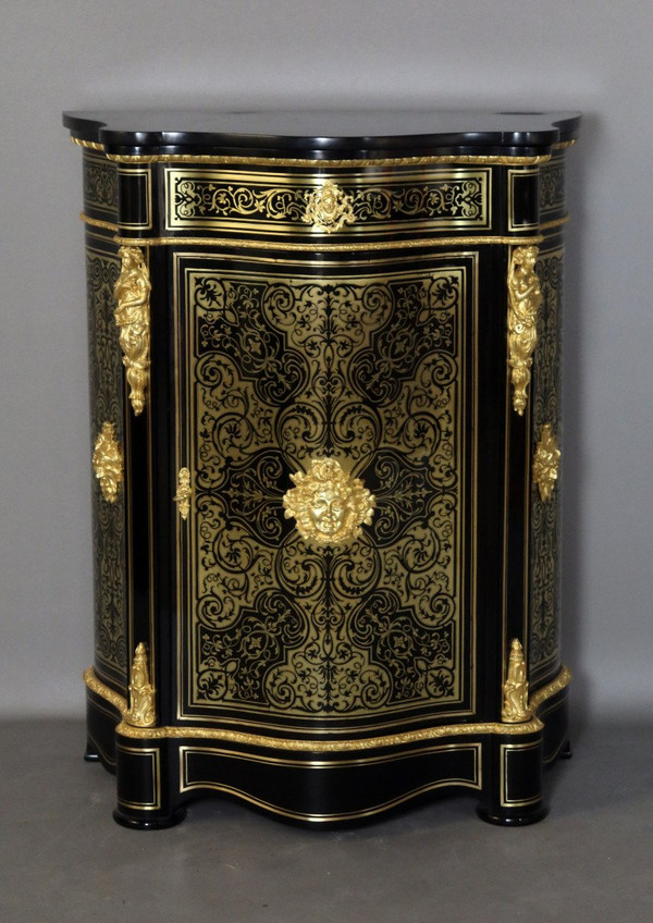 Credenza intarsiata Boulle del periodo Napoleone III XIX secolo