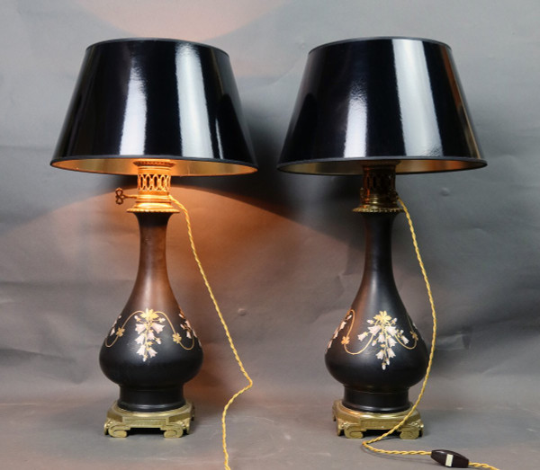 Paire de Lampes Napoléon III