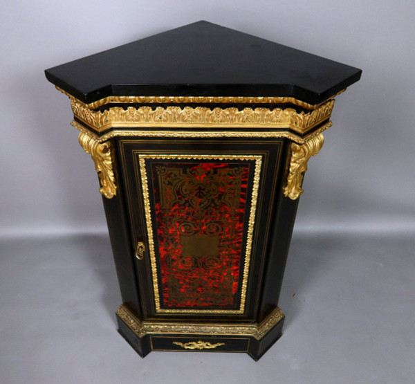 Napoleon III Period Corner In 19th Century Marquetry