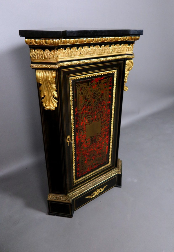 Napoleon III Period Corner In 19th Century Marquetry