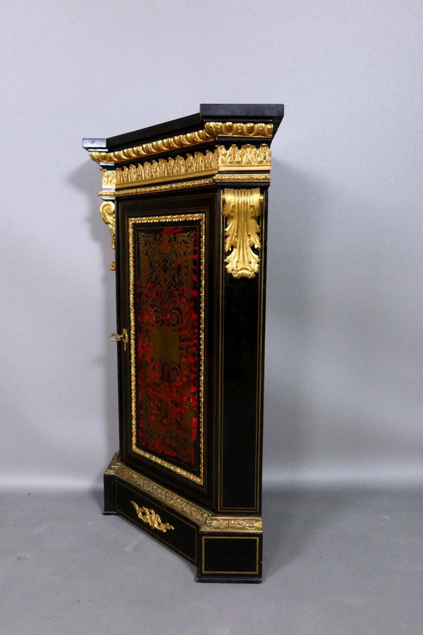 Napoleon III Period Corner In 19th Century Marquetry