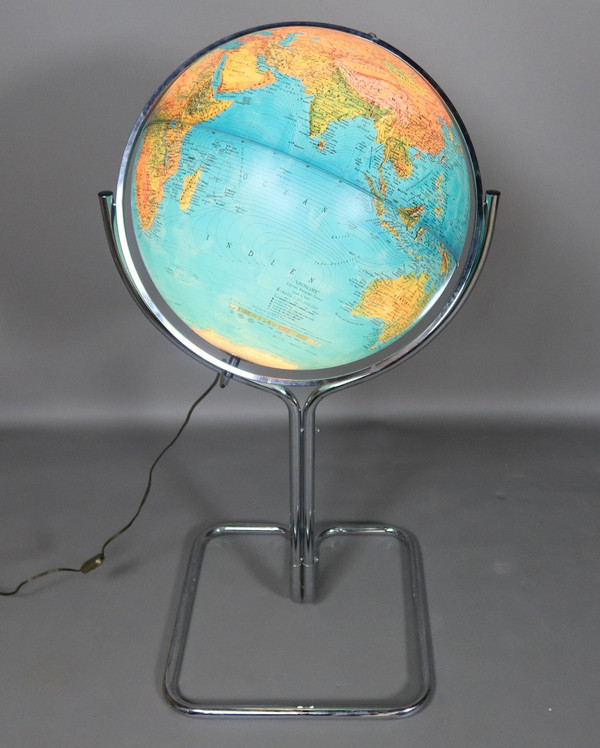 Terrestrial globe on foot