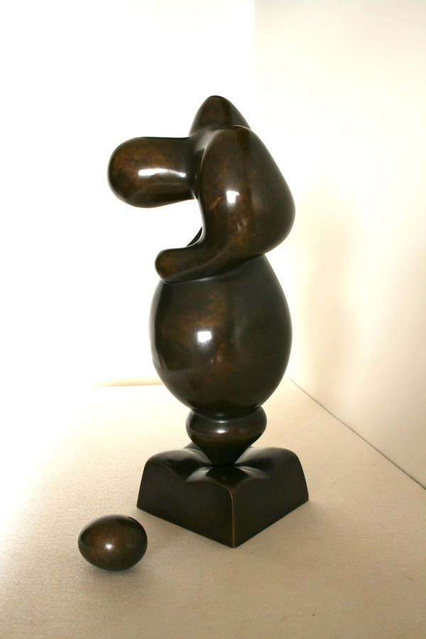 Sculpture en Bronze, La Maternité, signée Igor Balarin, 20ème