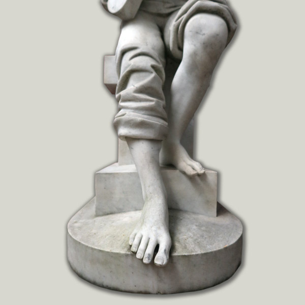 Large Marble Sculpture Signed E.Mannini 1887