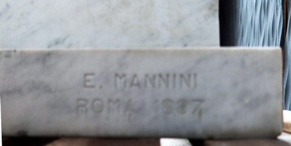 Large Marble Sculpture Signed E.Mannini 1887