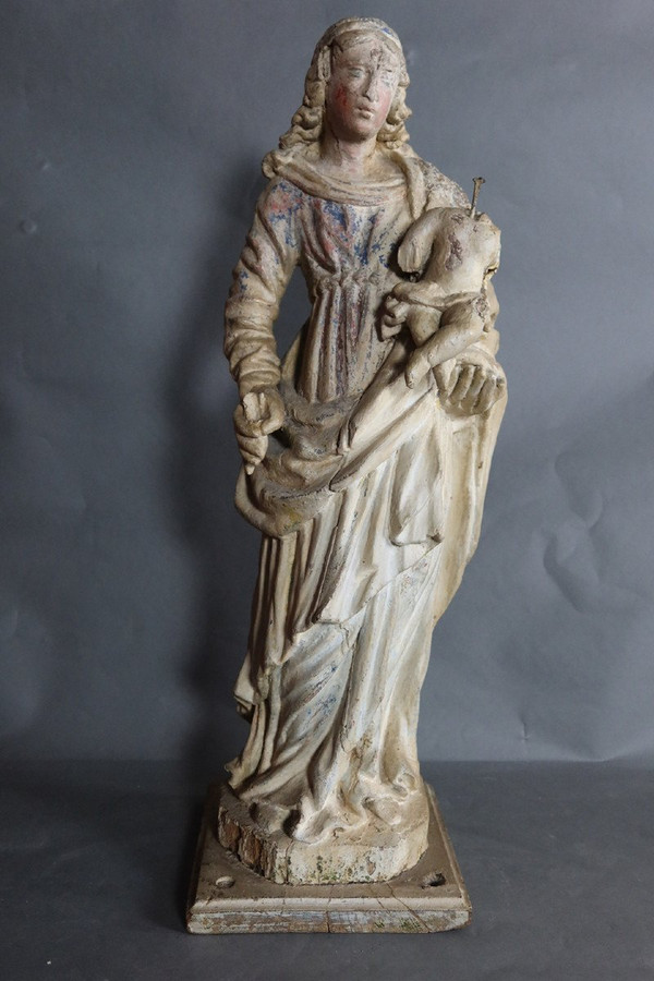 Scultura "Madonna col Bambino" fine XVII secolo