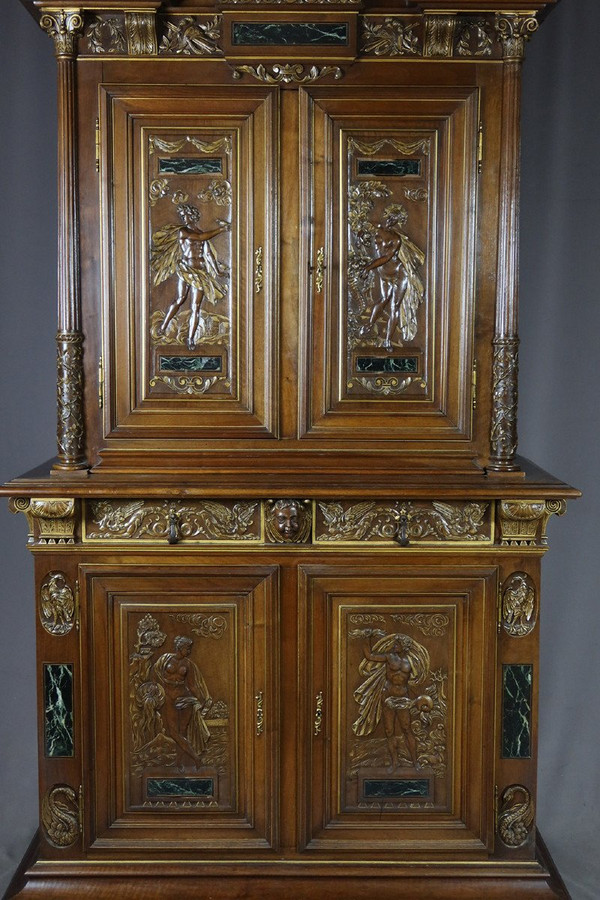 Carved walnut Renaissance buffet