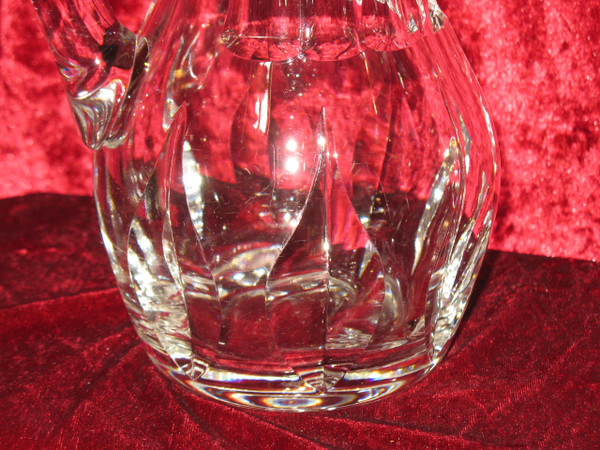 Cristal Saint Louis carafe and pitcher in cut crystal from the 20th century