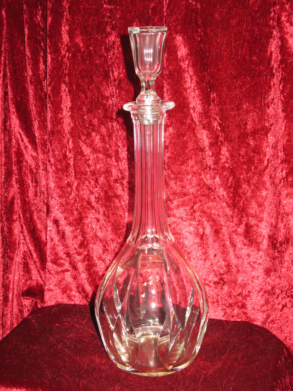 Cristal Saint Louis carafe and pitcher in cut crystal from the 20th century