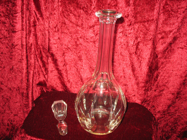 Cristal Saint Louis carafe and pitcher in cut crystal from the 20th century