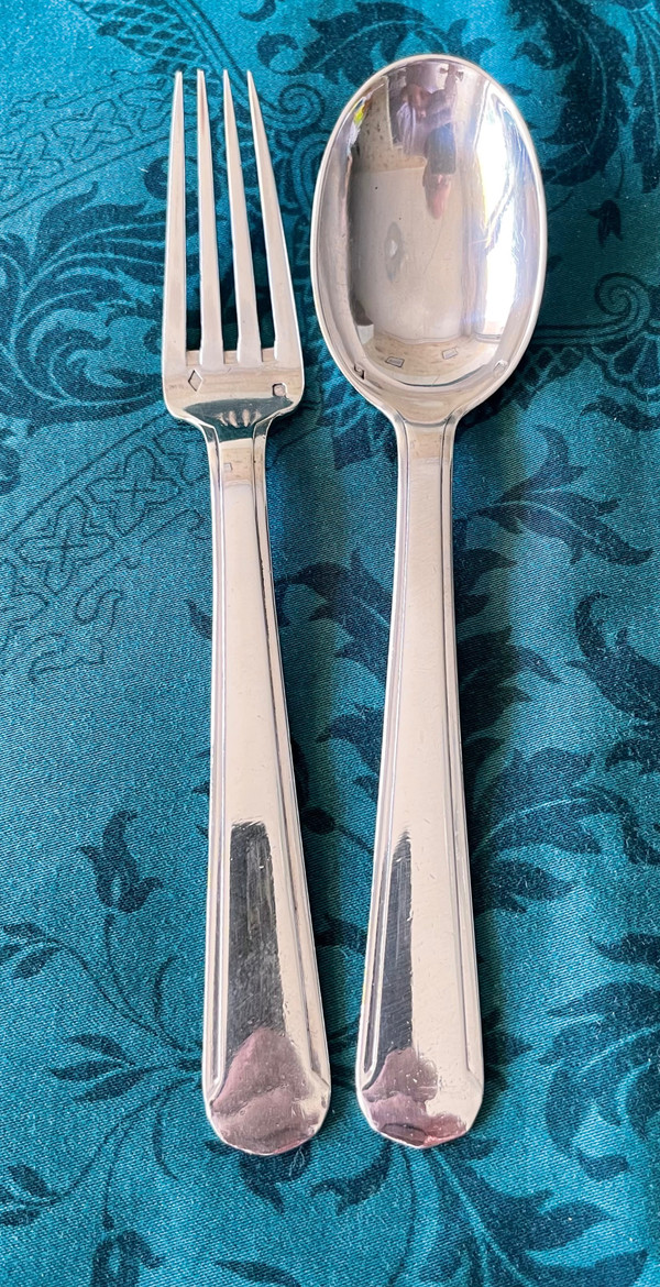 Art deco entremets flatware.