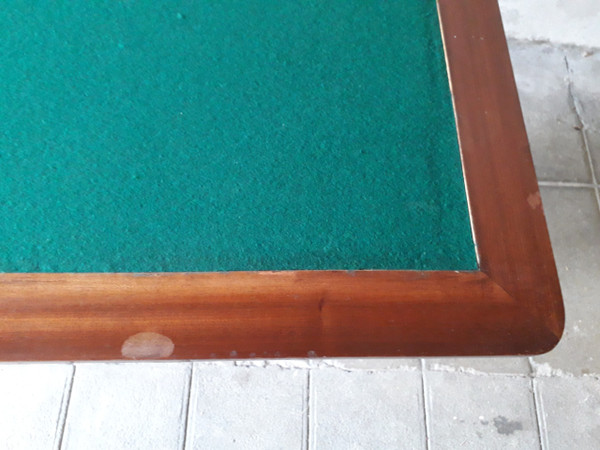 Early 20th century marquetry games table, decorated with flowers