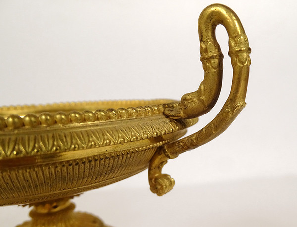 Pair of Empire Incense Burners in Bronze and Sienna Marble, 19th Restoration