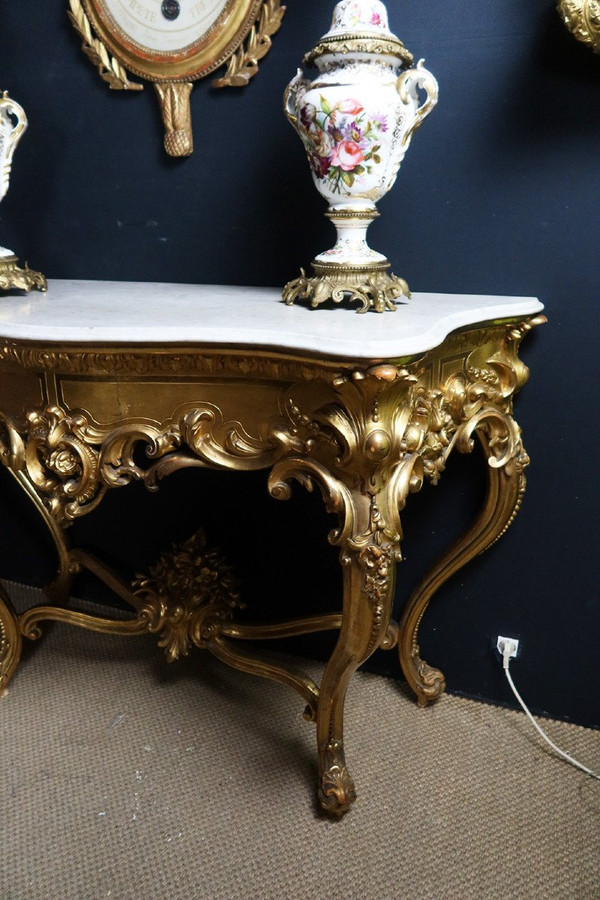 Golden Console Louis XV Style