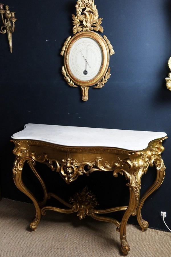 Golden Console Louis XV Style