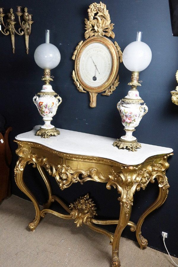 Golden Console Louis XV Style