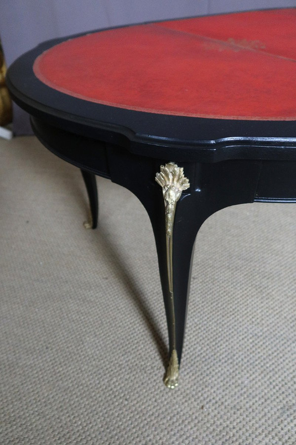 Extendable 20th Century Leather Top Table