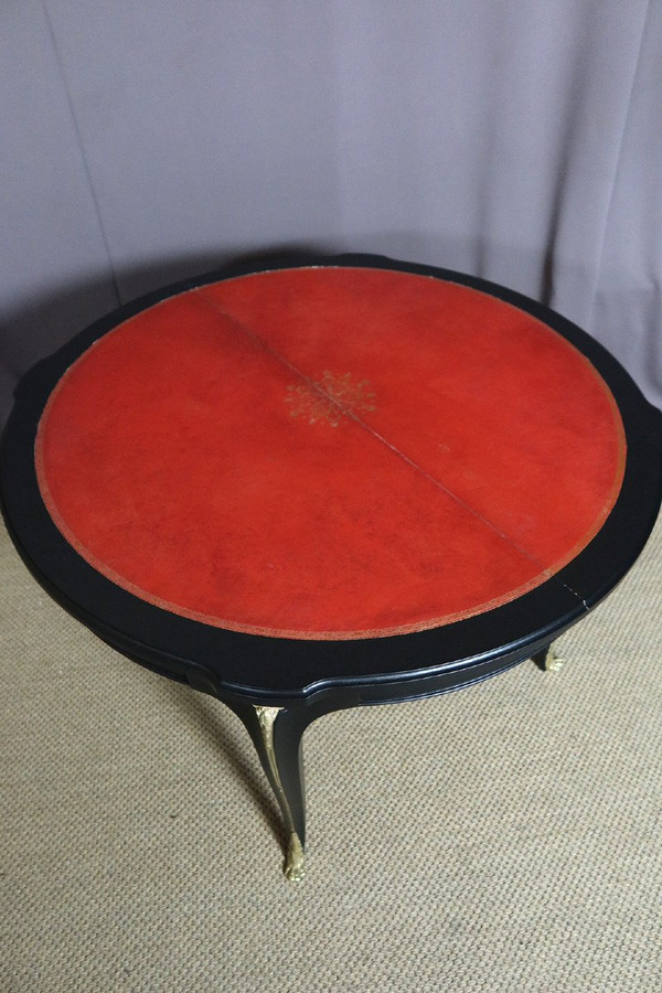 Extendable 20th Century Leather Top Table