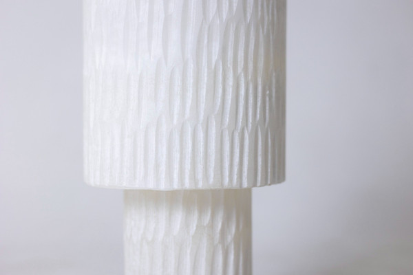 Pair of alabaster lamps, contemporary work