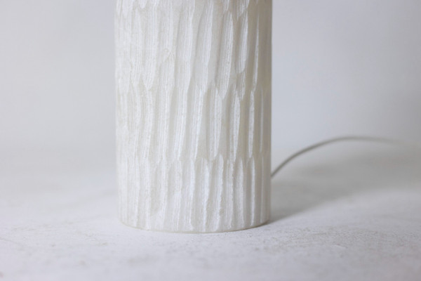 Pair of alabaster lamps, contemporary work