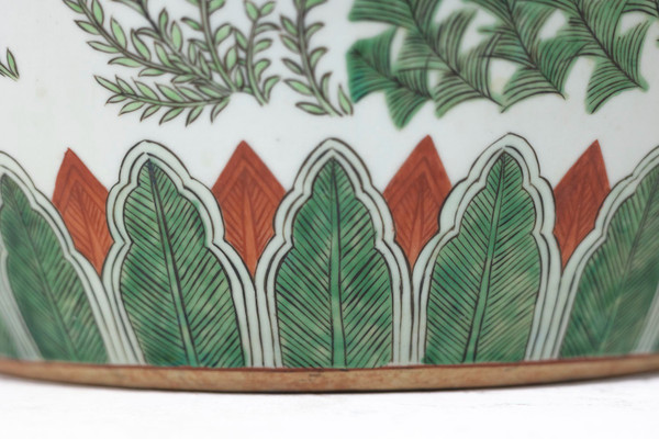 Paire de jardinières en porcelaine Canton, circa 1950