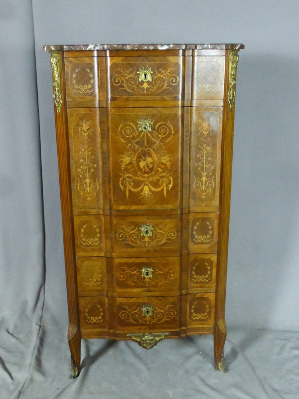 Nineteenth-century Marquetry Secretary