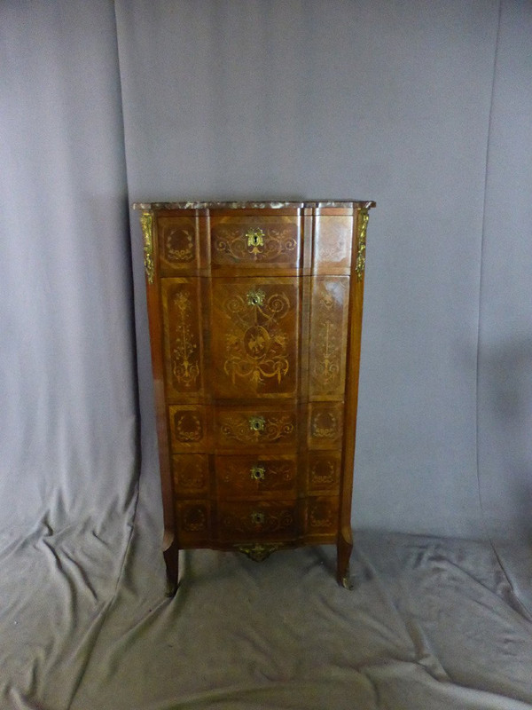 Nineteenth-century Marquetry Secretary