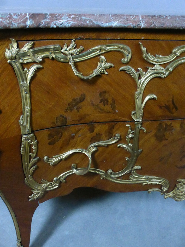 Grande Commode Louis XV époque XIXe