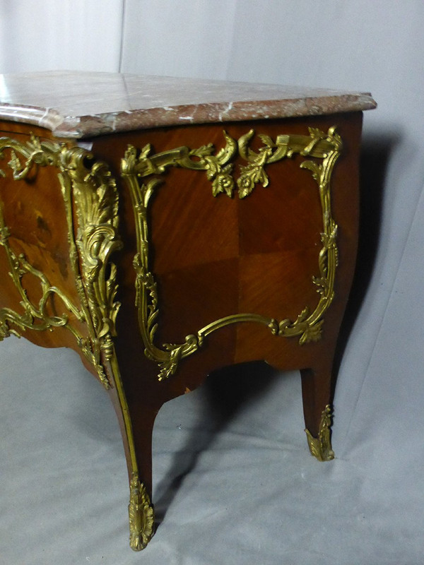 Grande Commode Louis XV époque XIXe