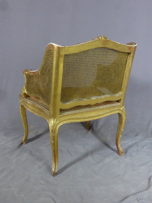 Louis XV gilded armchair