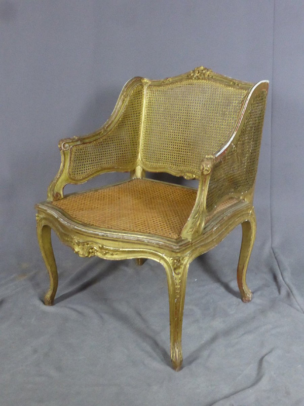 Louis XV gilded armchair