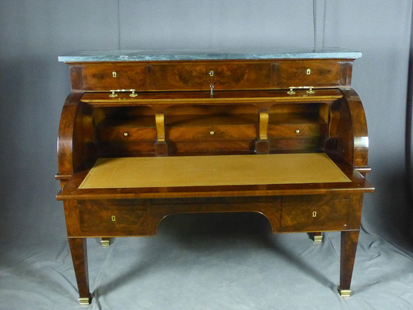 19th Century Mahogany Cylinder Desk