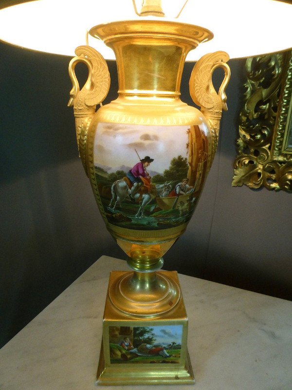 Empire Style Paris Porcelain Lamp