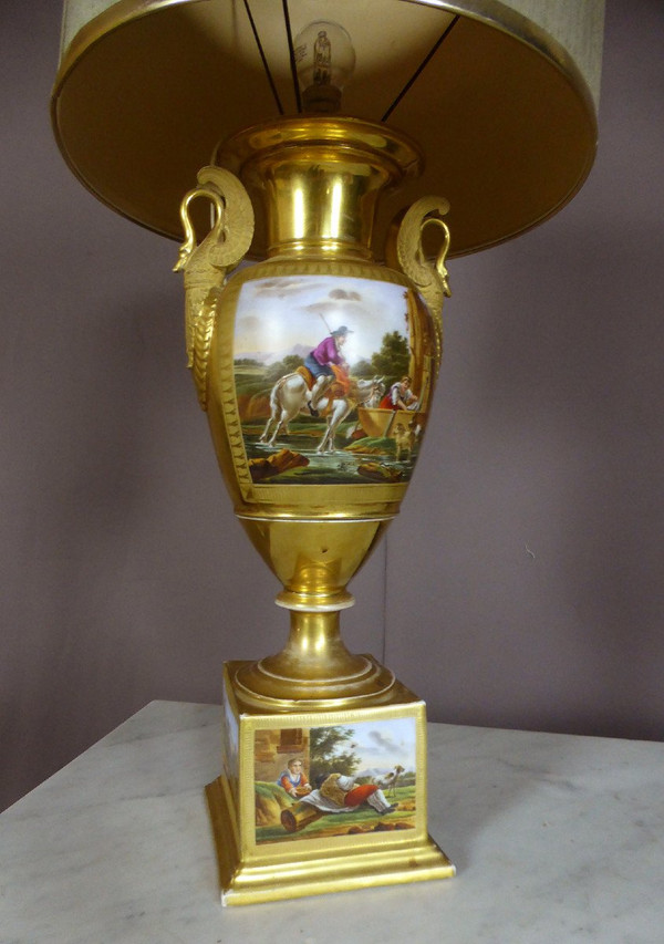 Empire Style Paris Porcelain Lamp