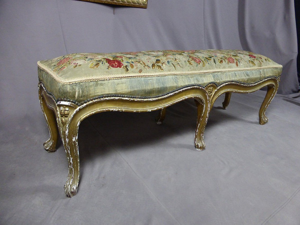 Bench Louis XV In Golden Wood