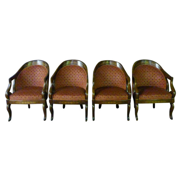 Suite Of Four Charles X Period Armchairs