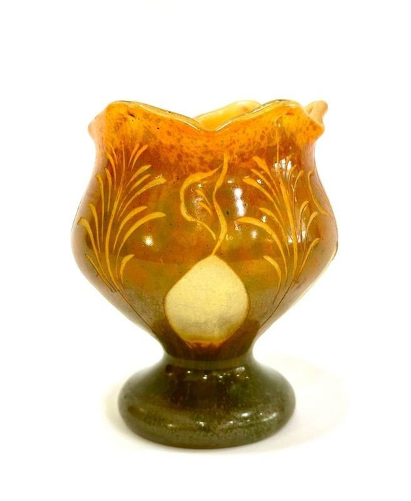 Le Verre Français Vase "Stylized Foliage"