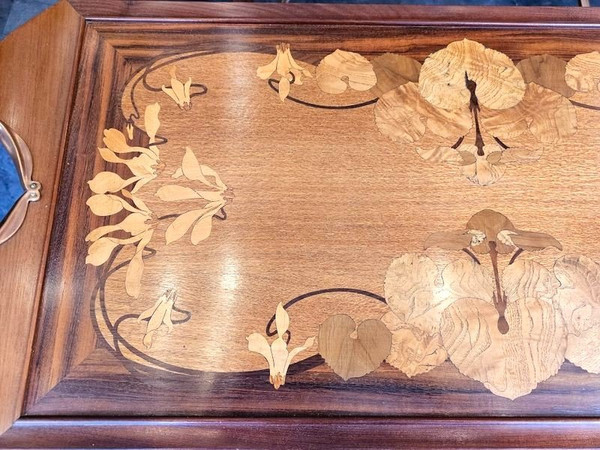 Majorelle Art Nouveau Serving Table "Cyclamens"