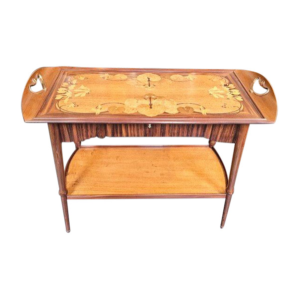 Majorelle Art Nouveau Serving Table "Cyclamens"