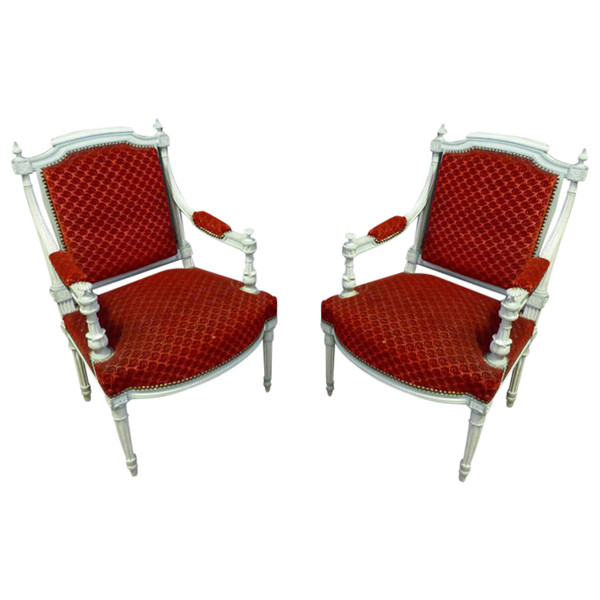 Pair Of Louis XVI Style Armchairs