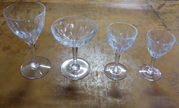 Service Of 50 Glasses And 6 Crystal Carafes