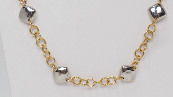 Collier En Or Bicolore 18kt