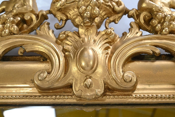 Important Miroir en Bois Doré, époque Louis Philippe – Milieu XIXe