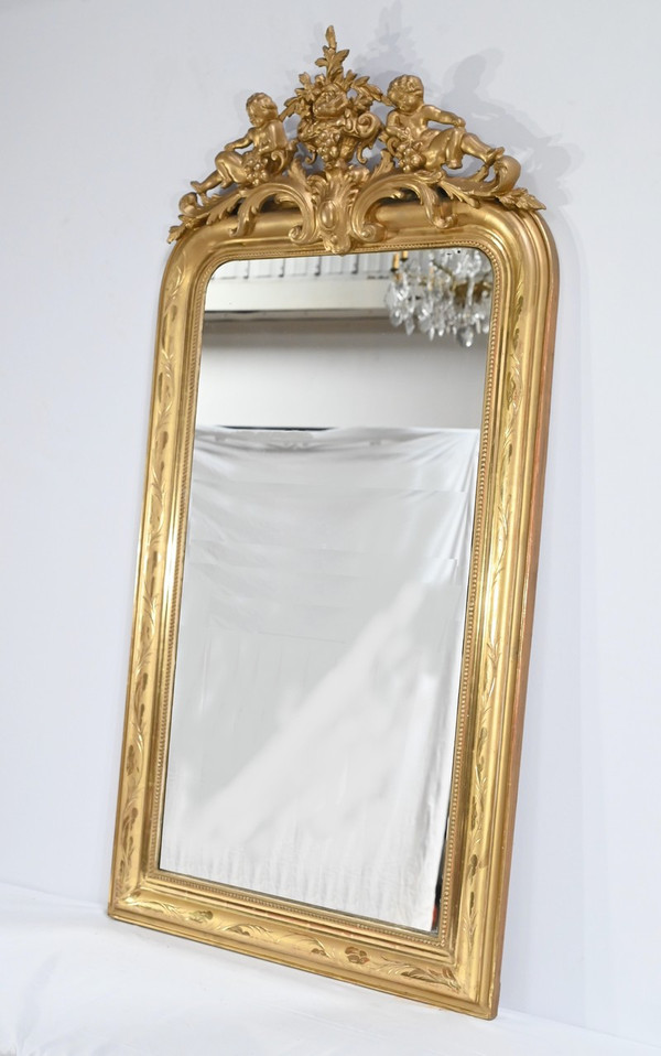 Important Miroir en Bois Doré, époque Louis Philippe – Milieu XIXe