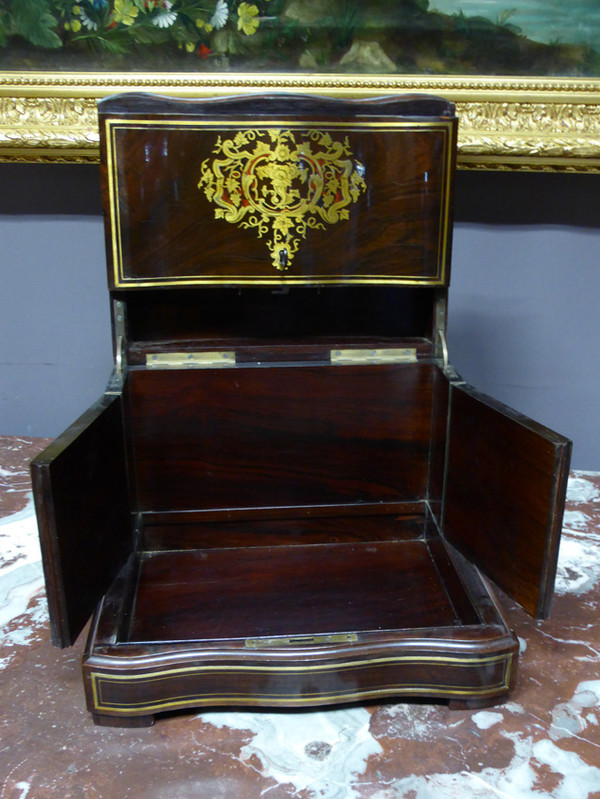 Boulle Marquetry Liqueur Cellar, Napoleon III Period